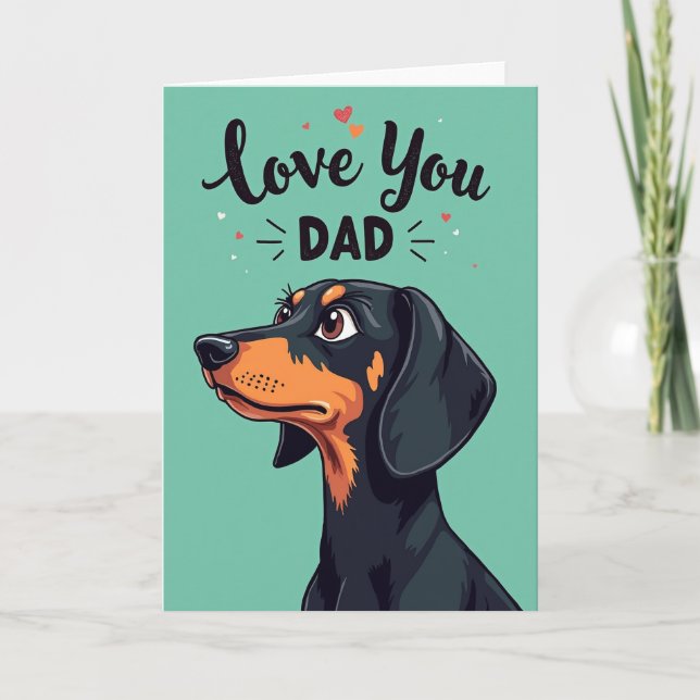 Carte d'anniversaire Chien Noir (Devant)