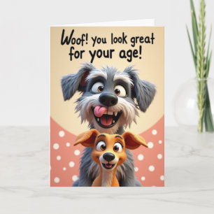 Carte d'anniversaire Chiens Empilés