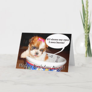 Carte d'anniversaire Chih Tzu Puppy
