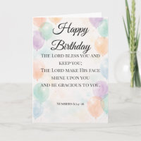 Carte d'anniversaire chrétienne – Bénédiction des
