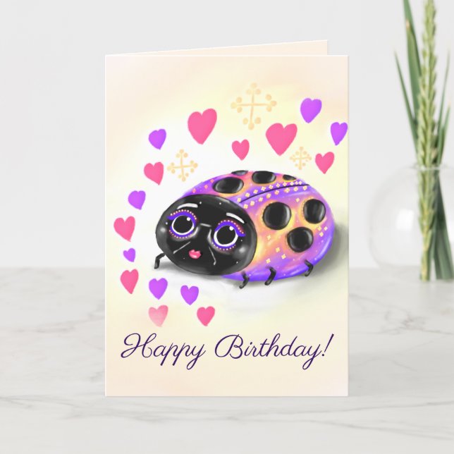 Carte d'anniversaire chrétienne (coccinelle) (Devant)