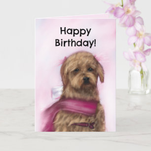 Carte d'anniversaire chrétienne (golden doodle)