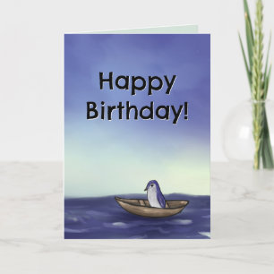 Carte d'anniversaire chrétienne (manchot)