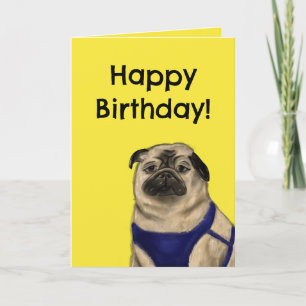Carte d'anniversaire chrétienne (Pug)