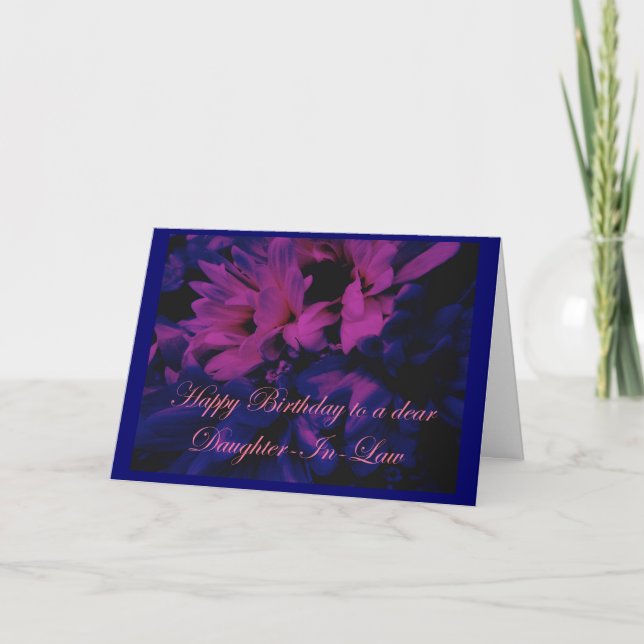 Carte d'anniversaire Chrysanthemums (Devant)