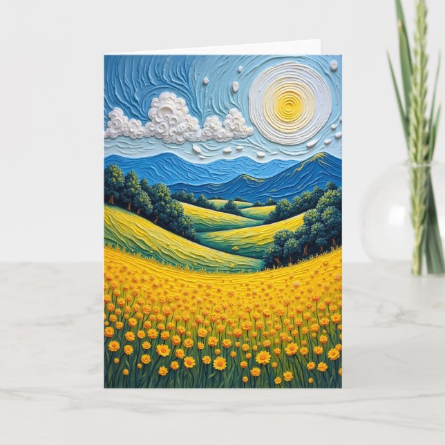Carte d'anniversaire Ciel d'Azur (Devant)