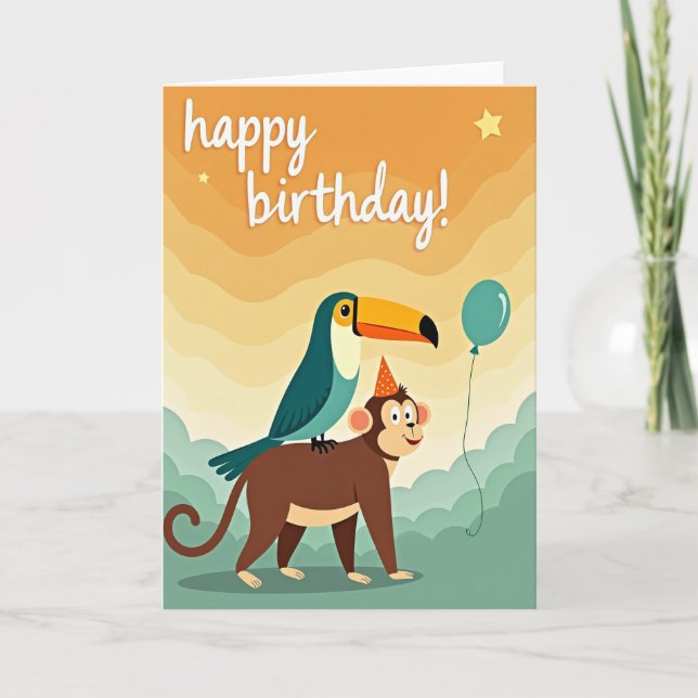 Carte d'anniversaire Ciel de célébration (Devant)
