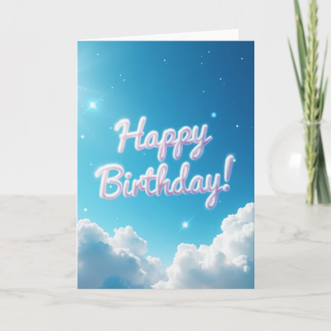 Carte d'anniversaire Ciel de rêve (Devant)