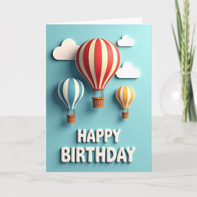 Carte d'anniversaire Ciel Élevé (Devant)