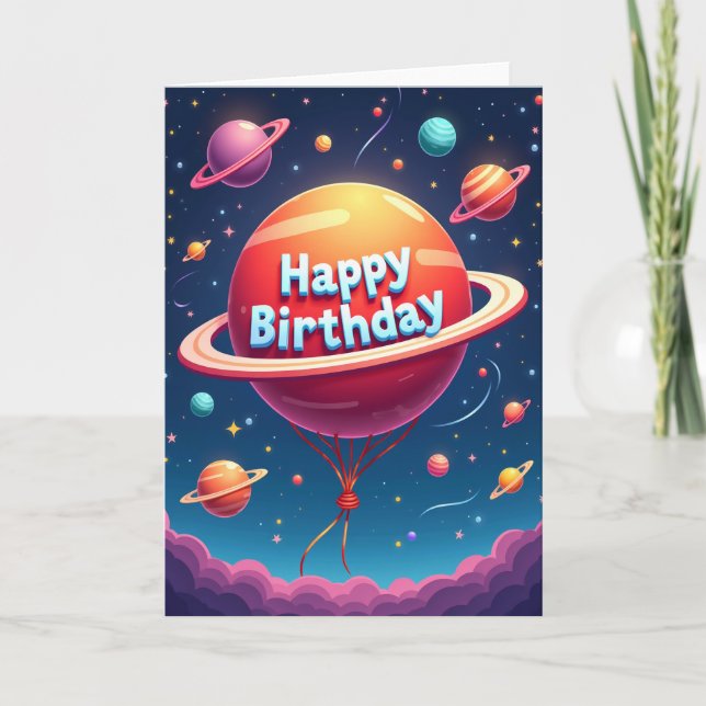 Carte d'anniversaire Ciel Étoilé (Devant)