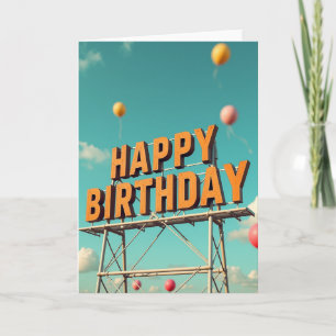 Carte d'anniversaire Ciel Turquoise