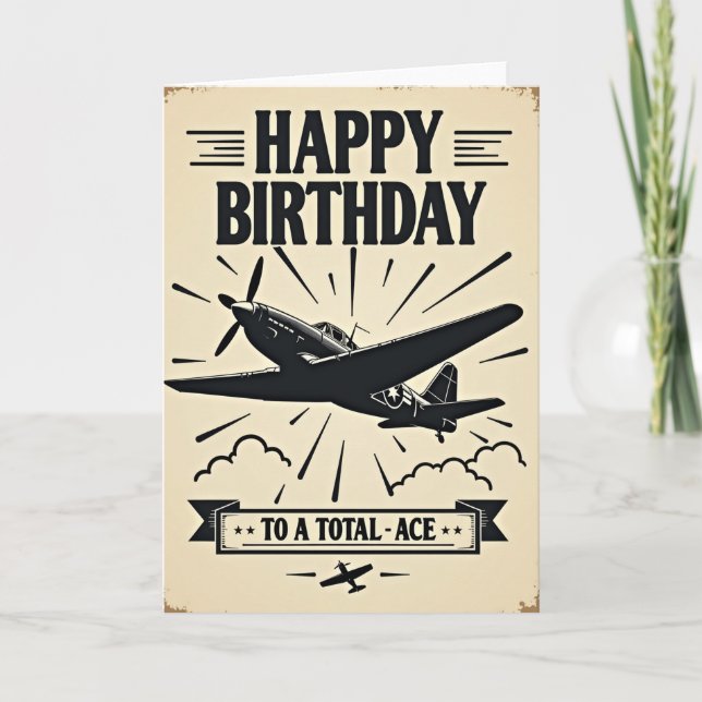 Carte d'anniversaire Classic Flight (Devant)