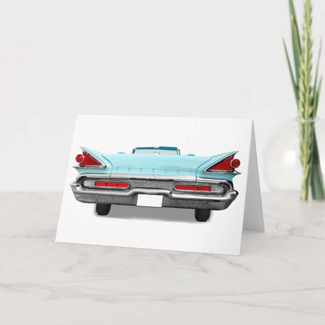 CARTE D'ANNIVERSAIRE CLASSIQUE DE VOITURE (Devant)
