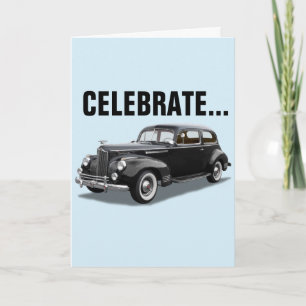 CARTE D'ANNIVERSAIRE CLASSIQUE POUR VOITURE