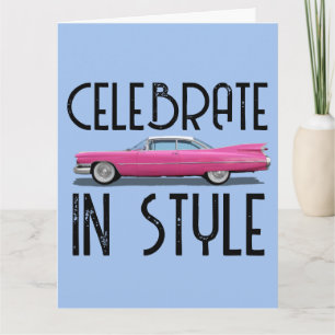 CARTE D'ANNIVERSAIRE CLASSIQUE ROSE