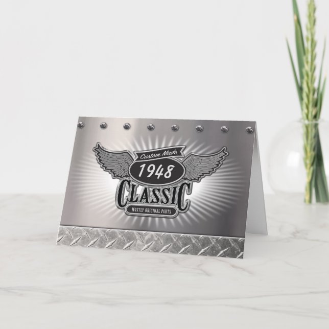 Carte d'anniversaire classique sur mesure (Devant)