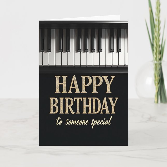 Carte d'anniversaire Clavier (Devant)