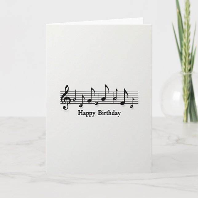 Carte d'anniversaire Clé de Sol (Devant)