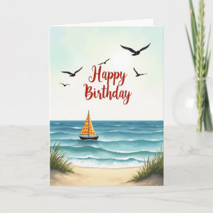 Carte d'anniversaire Coastal Vista