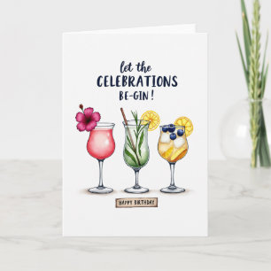 Carte d'anniversaire Cocktail Party