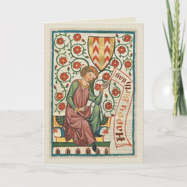 Carte d'anniversaire Codex Manesse CC0554 (Devant)