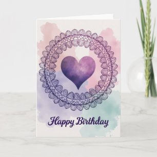 Carte d'anniversaire Cœur Sucré