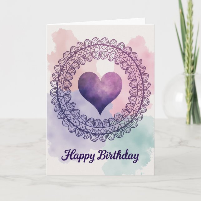 Carte d'anniversaire Cœur Sucré (Devant)