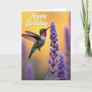Carte d'anniversaire Colibri