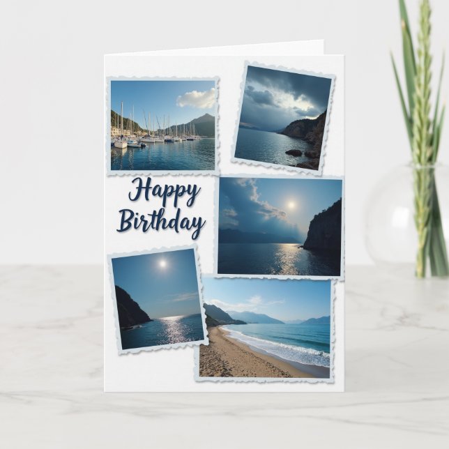 Carte d'anniversaire Collage côtier (Devant)