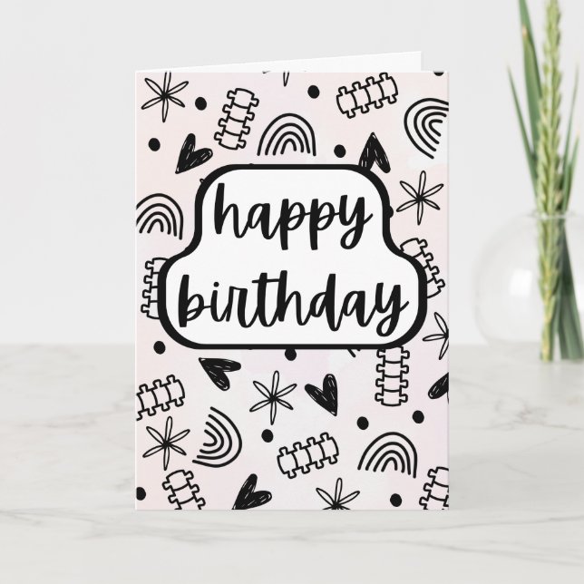 Carte d'anniversaire colonne vertébrale, Carte d'a (Devant)