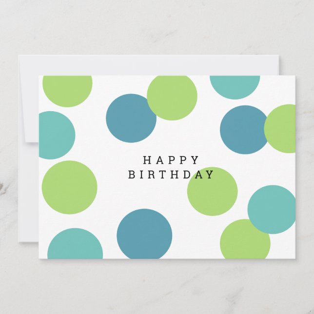 Carte d'anniversaire colorée et blanche (Devant)