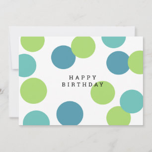 Carte d'anniversaire colorée et blanche