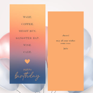 Carte d'anniversaire colorée et fantaisiste arc-en