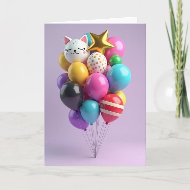Carte d'anniversaire colorée et joyeuse (Devant)