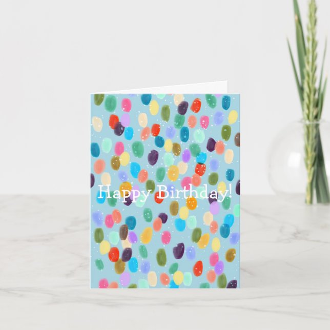 Carte d'anniversaire colorée et joyeuse (Devant)