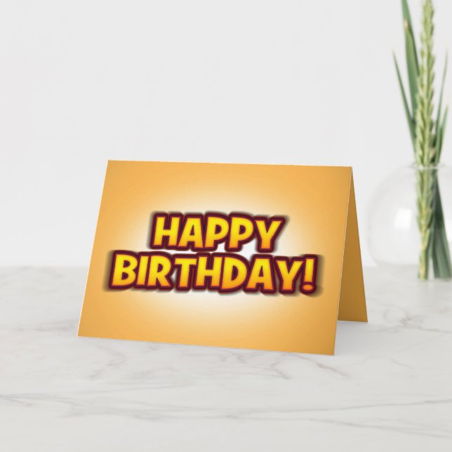 Carte d'anniversaire colorée et personnalisable po (Devant)