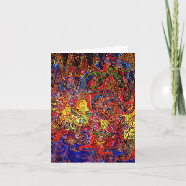 Carte d'anniversaire colorée pour personnaliser (Devant)