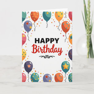 Carte d'anniversaire Colorful Orbs