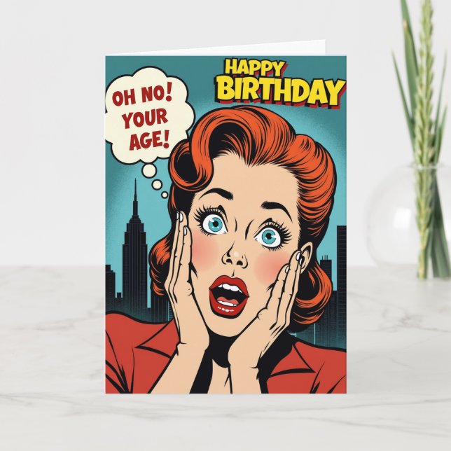 Carte d'anniversaire Comic Pop Art (Devant)