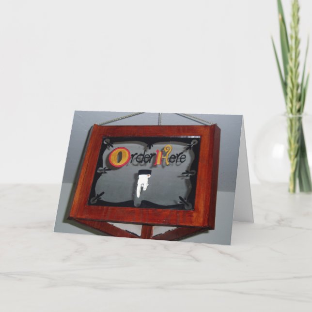 Carte d'anniversaire "Commander ici" (Devant)