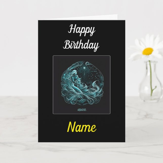 Carte d'anniversaire conçue pour le signe astrolog (Petite plante)