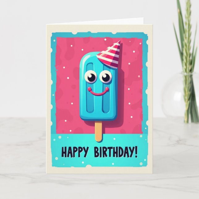 Carte d'anniversaire Cône Joyeux (Devant)