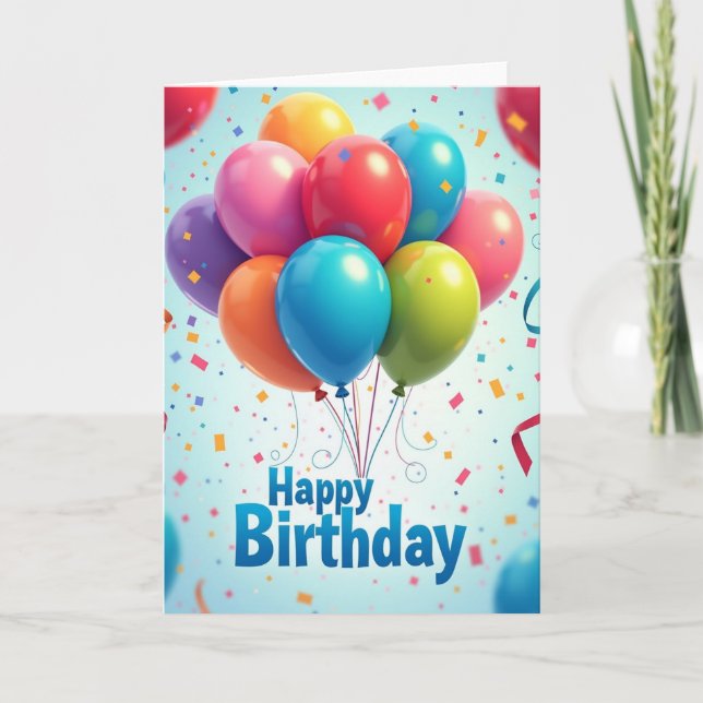 Carte d'anniversaire Confetti (Devant)