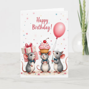 Carte d'anniversaire Confetti Animal