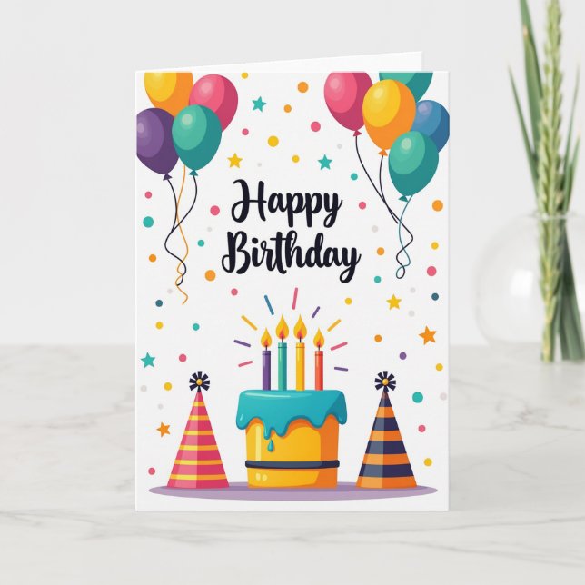 Carte d'anniversaire Confetti Party (Devant)