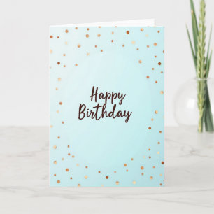 Carte d'anniversaire Confettis Bleus