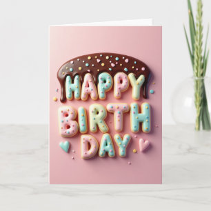 Carte d'anniversaire Cookie