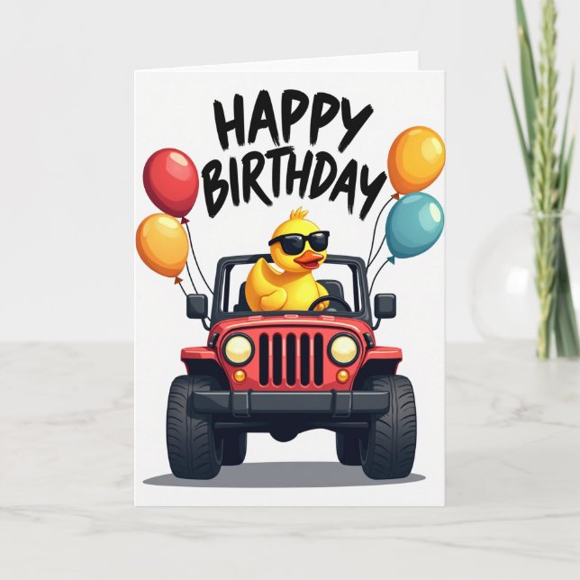 Carte d'anniversaire Cool Bird Ride (Devant)