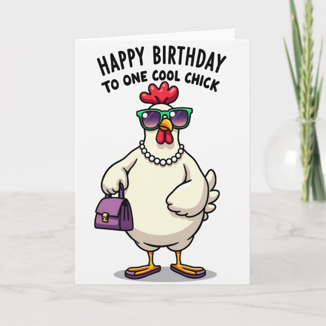Carte d'anniversaire Cool Chick Art (Devant)