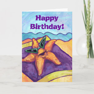 Carte d'anniversaire cool Starfish